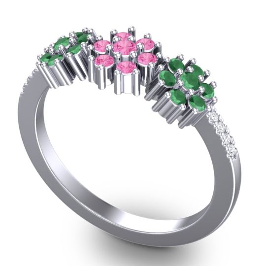 Statement Floral Pave Makaranda Ring