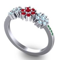 Statement Floral Pave Makaranda Ring