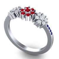 Statement Floral Pave Makaranda Ring