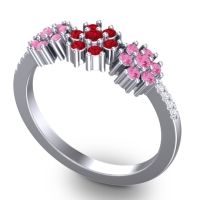 Statement Floral Pave Makaranda Ring