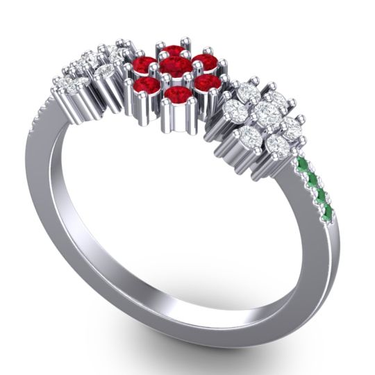 Statement Floral Pave Makaranda Ring