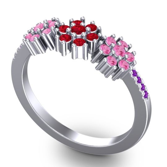 Statement Floral Pave Makaranda Ring