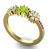 Statement Floral Pave Makaranda Ring