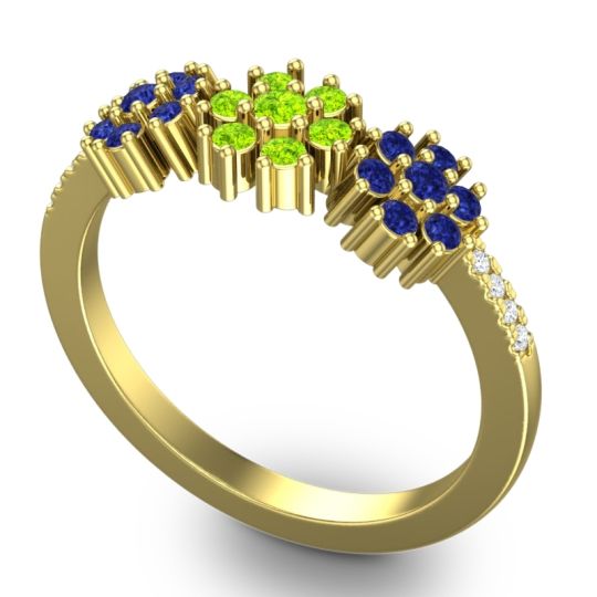 Statement Floral Pave Makaranda Ring