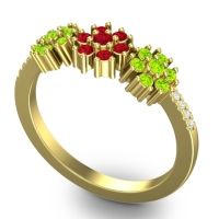 Statement Floral Pave Makaranda Ring