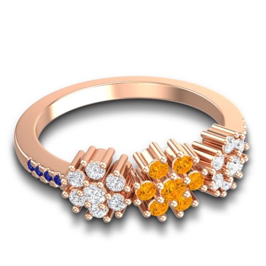 Statement Floral Pave Makaranda Ring