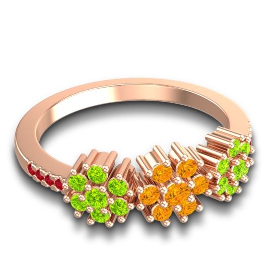 Statement Floral Pave Makaranda Ring