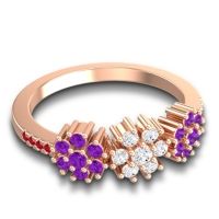 Statement Floral Pave Makaranda Ring