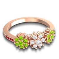 Statement Floral Pave Makaranda Ring