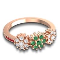 Statement Floral Pave Makaranda Ring
