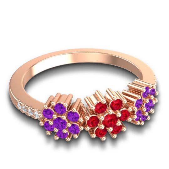 Statement Floral Pave Makaranda Ring