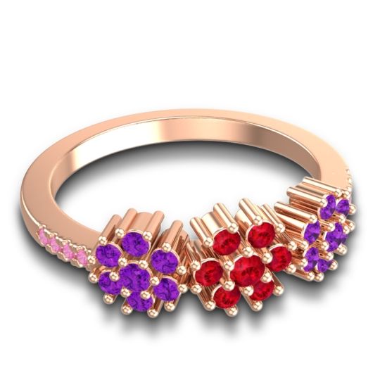 Statement Floral Pave Makaranda Ring