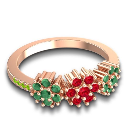 Statement Floral Pave Makaranda Ring
