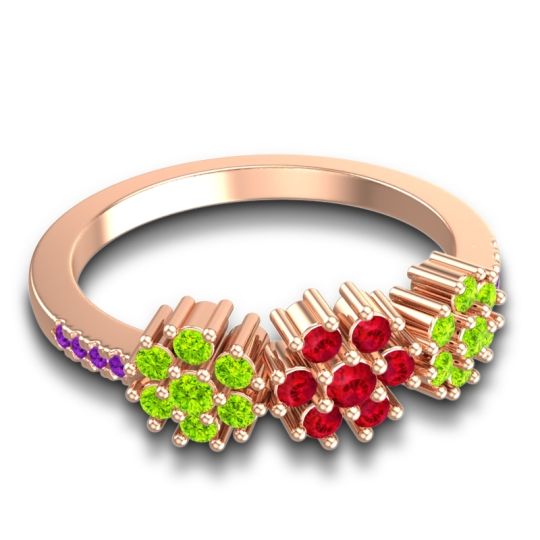 Statement Floral Pave Makaranda Ring