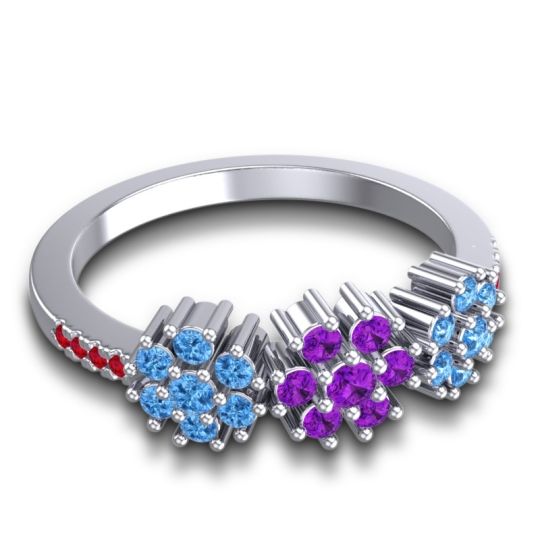 Statement Floral Pave Makaranda Ring