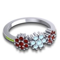 Statement Floral Pave Makaranda Ring