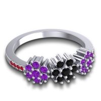 Statement Floral Pave Makaranda Ring