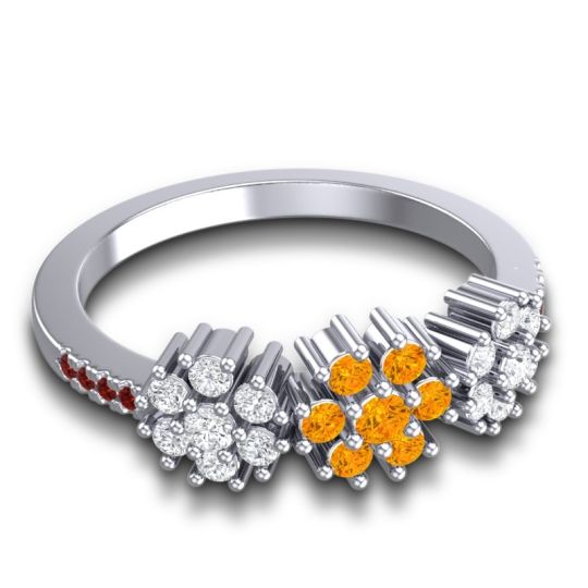 Statement Floral Pave Makaranda Ring