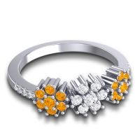 Statement Floral Pave Makaranda Ring