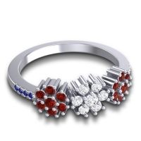 Statement Floral Pave Makaranda Ring