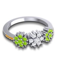 Statement Floral Pave Makaranda Ring