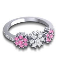 Statement Floral Pave Makaranda Ring