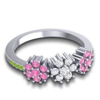 Statement Floral Pave Makaranda Ring