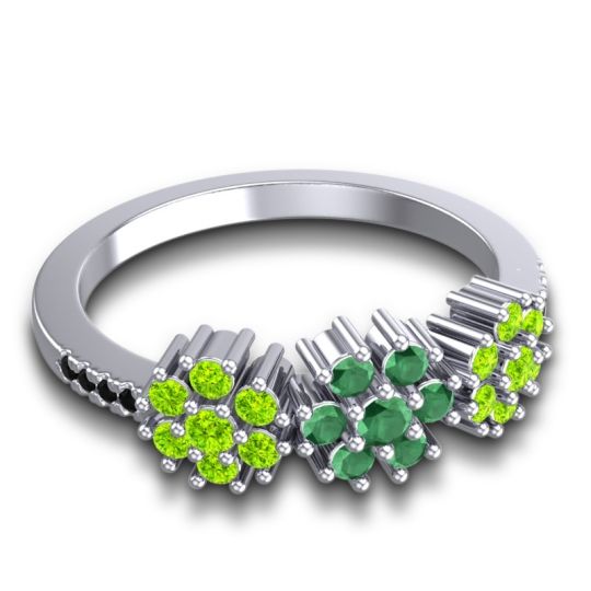 Statement Floral Pave Makaranda Ring