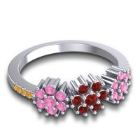 Statement Floral Pave Makaranda Ring