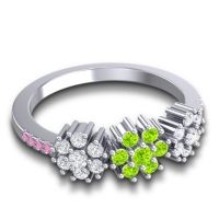 Statement Floral Pave Makaranda Ring