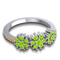 Statement Floral Pave Makaranda Ring