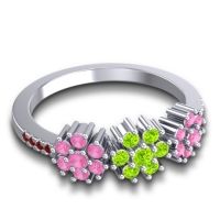 Statement Floral Pave Makaranda Ring