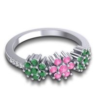 Statement Floral Pave Makaranda Ring