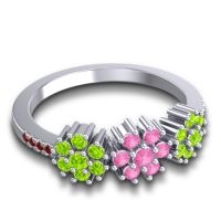 Statement Floral Pave Makaranda Ring