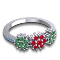 Statement Floral Pave Makaranda Ring