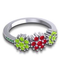 Statement Floral Pave Makaranda Ring