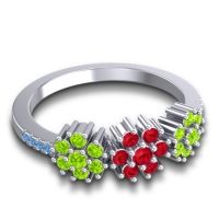 Statement Floral Pave Makaranda Ring