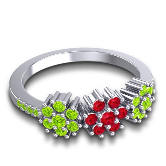 Statement Floral Pave Makaranda Ring