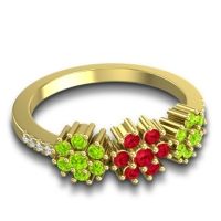 Statement Floral Pave Makaranda Ring