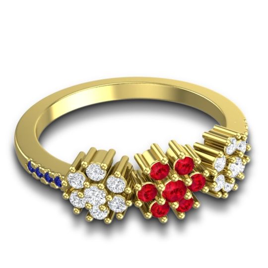 Statement Floral Pave Makaranda Ring