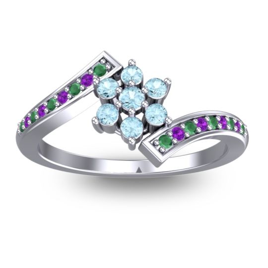 Simple Floral Pave Utpala Ring