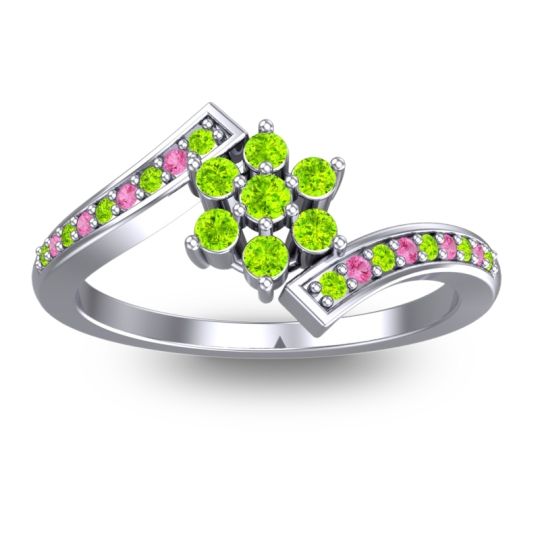 Simple Floral Pave Utpala Ring