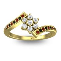 Simple Floral Pave Utpala Ring