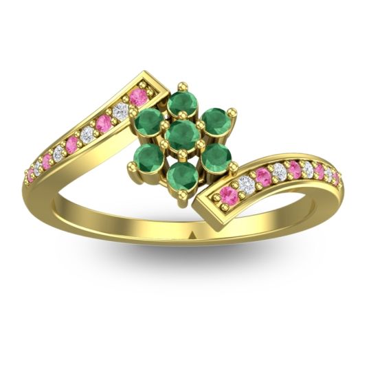Simple Floral Pave Utpala Ring