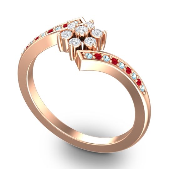 Simple Floral Pave Utpala Ring