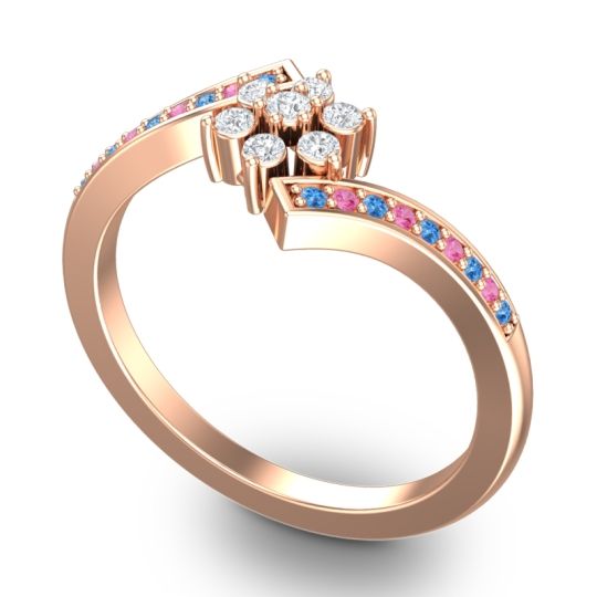 Simple Floral Pave Utpala Ring