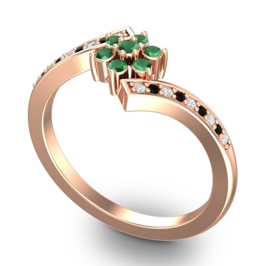 Simple Floral Pave Utpala Ring