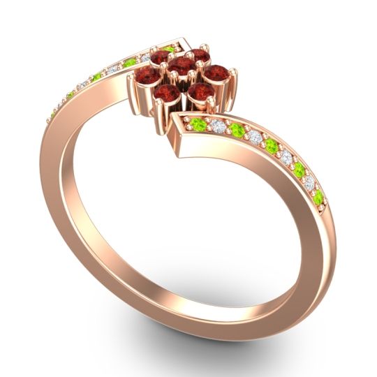 Simple Floral Pave Utpala Ring