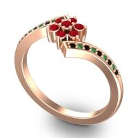 Simple Floral Pave Utpala Ring