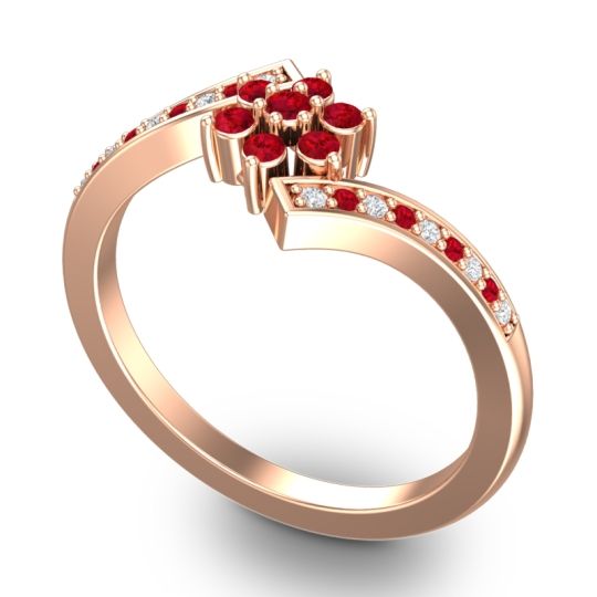 Simple Floral Pave Utpala Ring